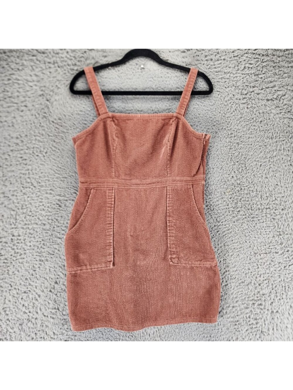 Common Stitch Dress Womens XL Brown Corduroy Mini Short